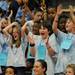 Elementary school children from Mitchell cheer for their teacher during a dance off at Cliff Keen Arena during the 14th Annual Kids' Fair at University of Michigan on Friday. Melanie Maxwell I AnnArbor.com